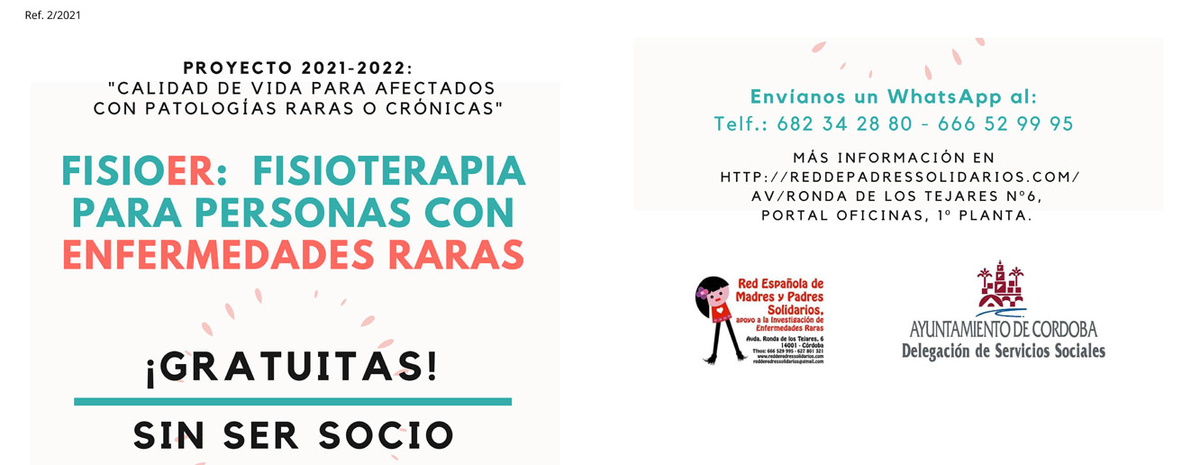 APOYO A LA CALIDAD DE VIDA Y VISIBILIDAD PARA AFECTADOS CON PATOLOGÍAS MINORITARIAS O CRÓNICAS