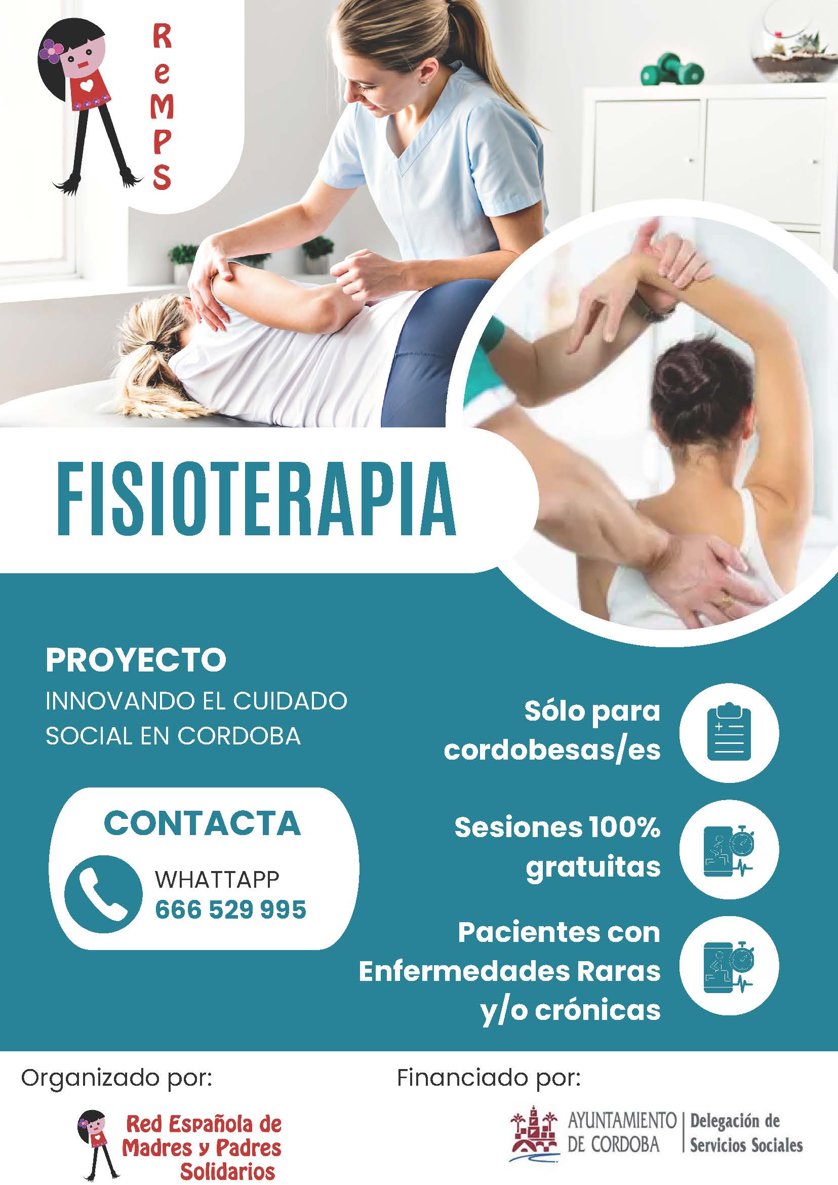 La ReMPS ofrece fisioterapia a afectados por enfermedades raras y/o crónicas de Córdoba