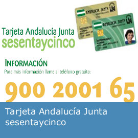 Tarjeta Andalucía Junta sesentaycinco y  Andalucía Junta sesentaycinco Oro.