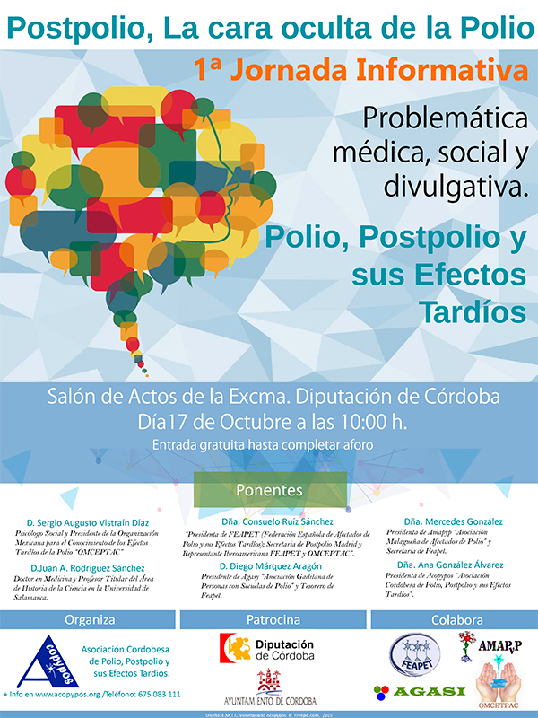 1ª Jornada Informativa: Postpolio. La cara oculta del polio.