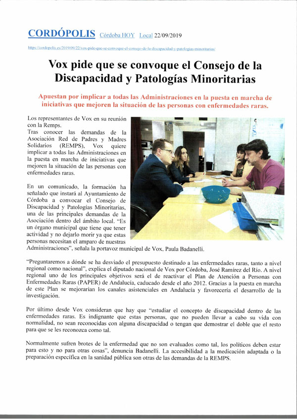 REUNIÓN DIPUTADO NACIONAL GRUPO POLITICO VOX