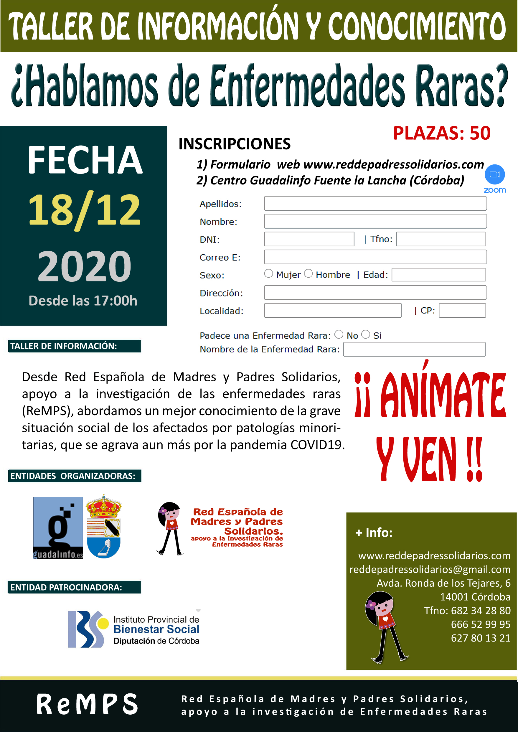 TALLER DE INFORMACIÓN Y CONOCIMIENTO DE LAS ENFERMEDADES RARAS EN FUENTE LA LANCHA