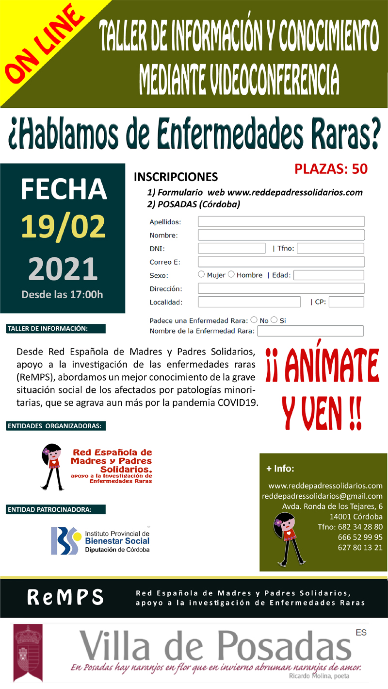 TALLER DE INFORMACIÓN Y CONOCIMIENTO DE LAS ENFERMEDADES RARAS EN POSADAS