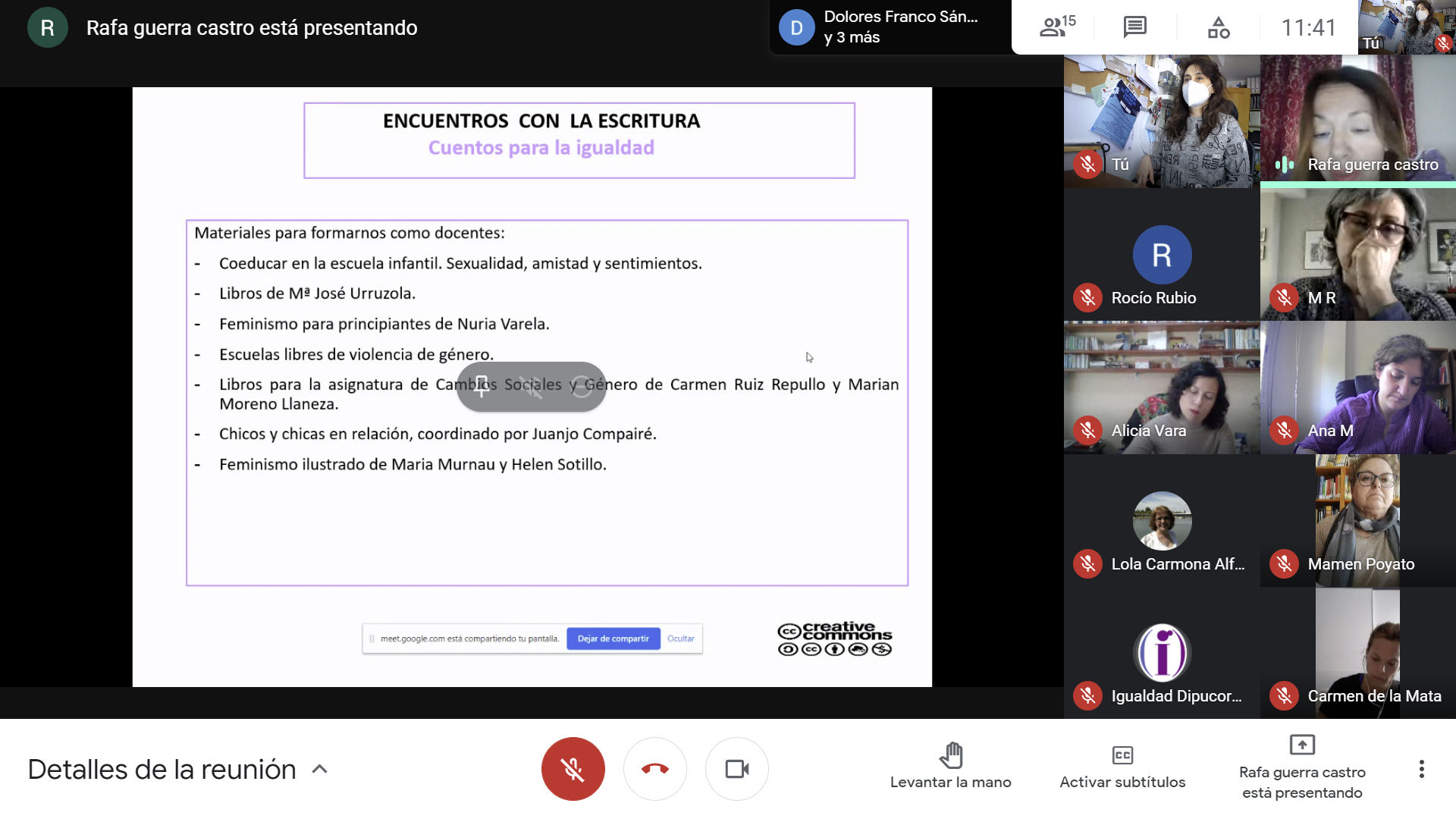 CAPTURA PANTALLA DE LA CONFERENCIA