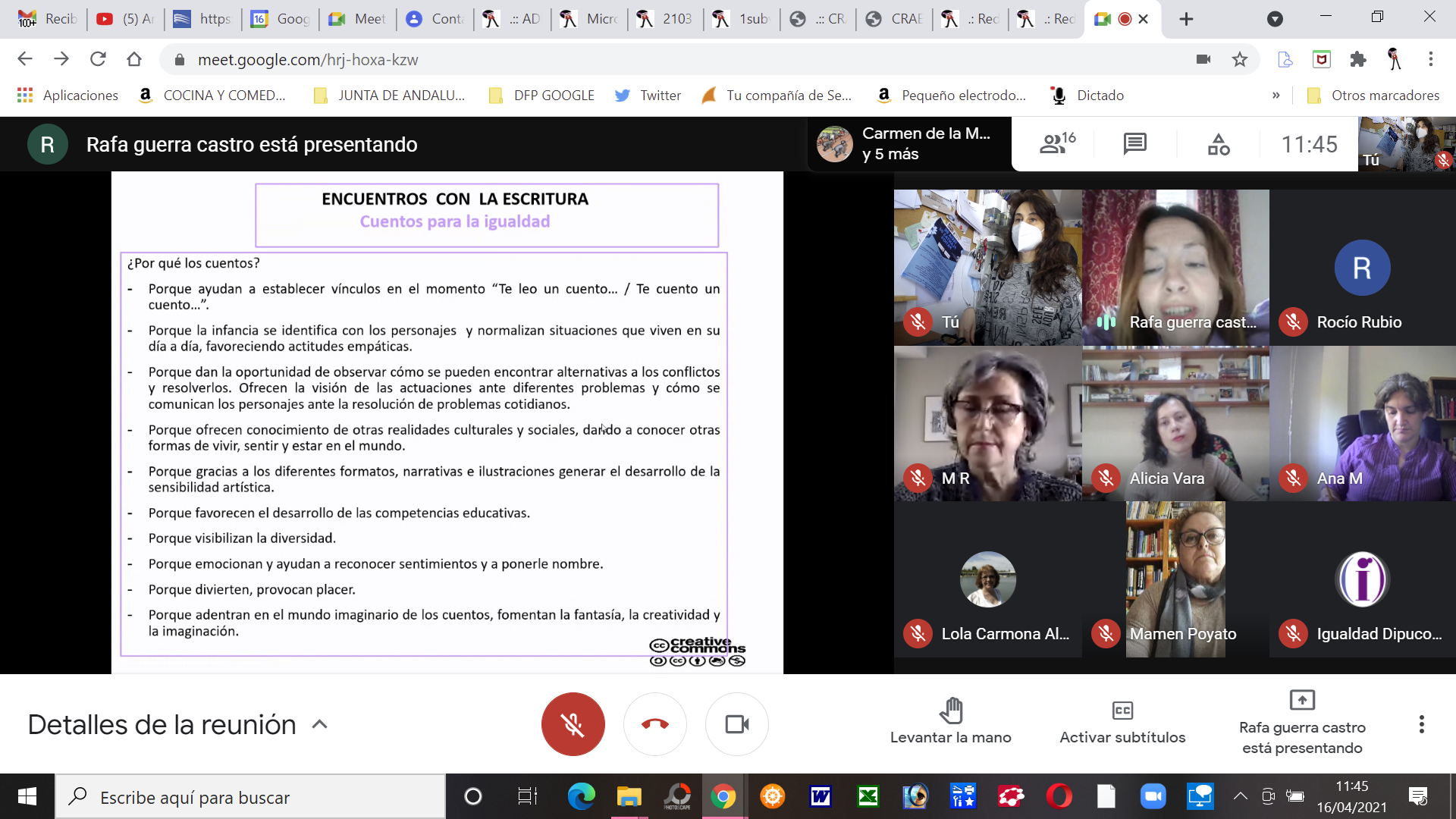 CAPTURA PANTALLA DE LA CONFERENCIA