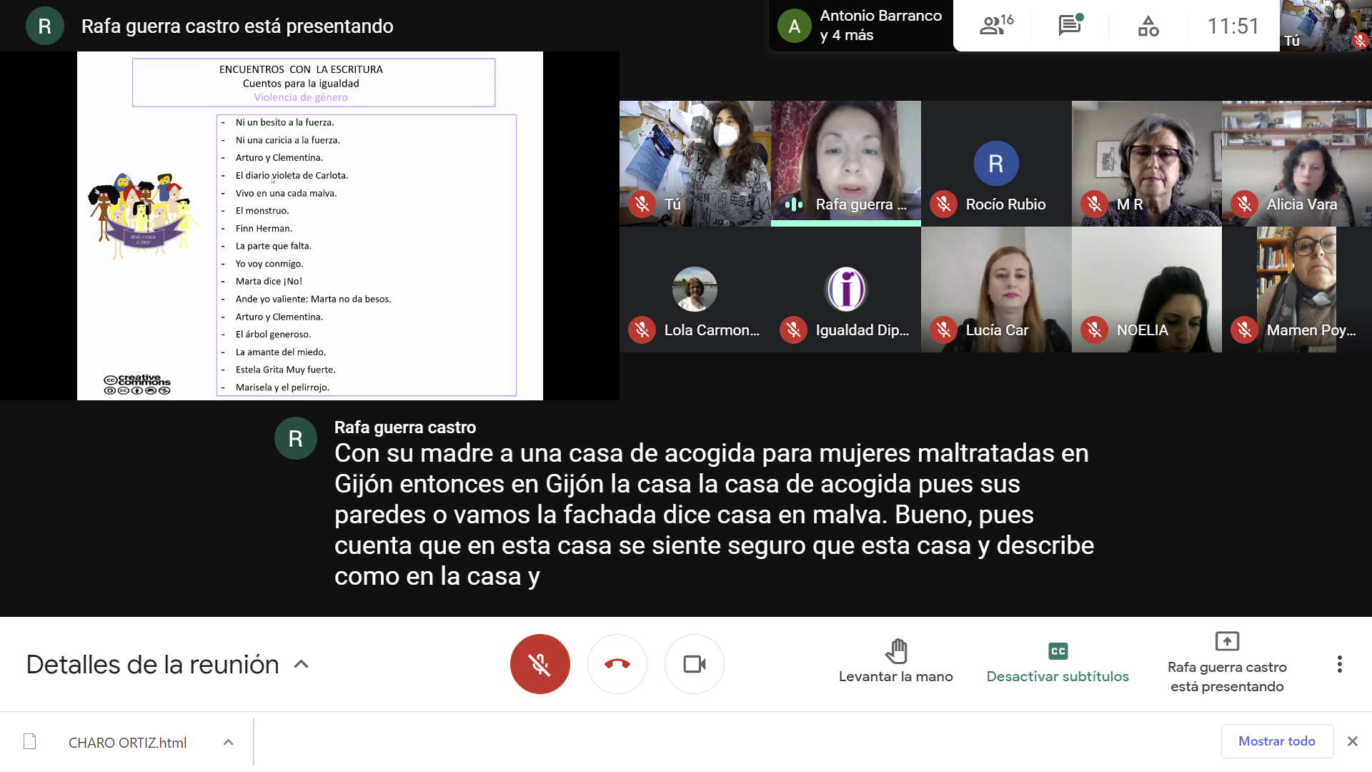 CAPTURA PANTALLA DE LA CONFERENCIA